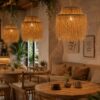 Hanging Natural Light - Boho Fringe Pendant Light