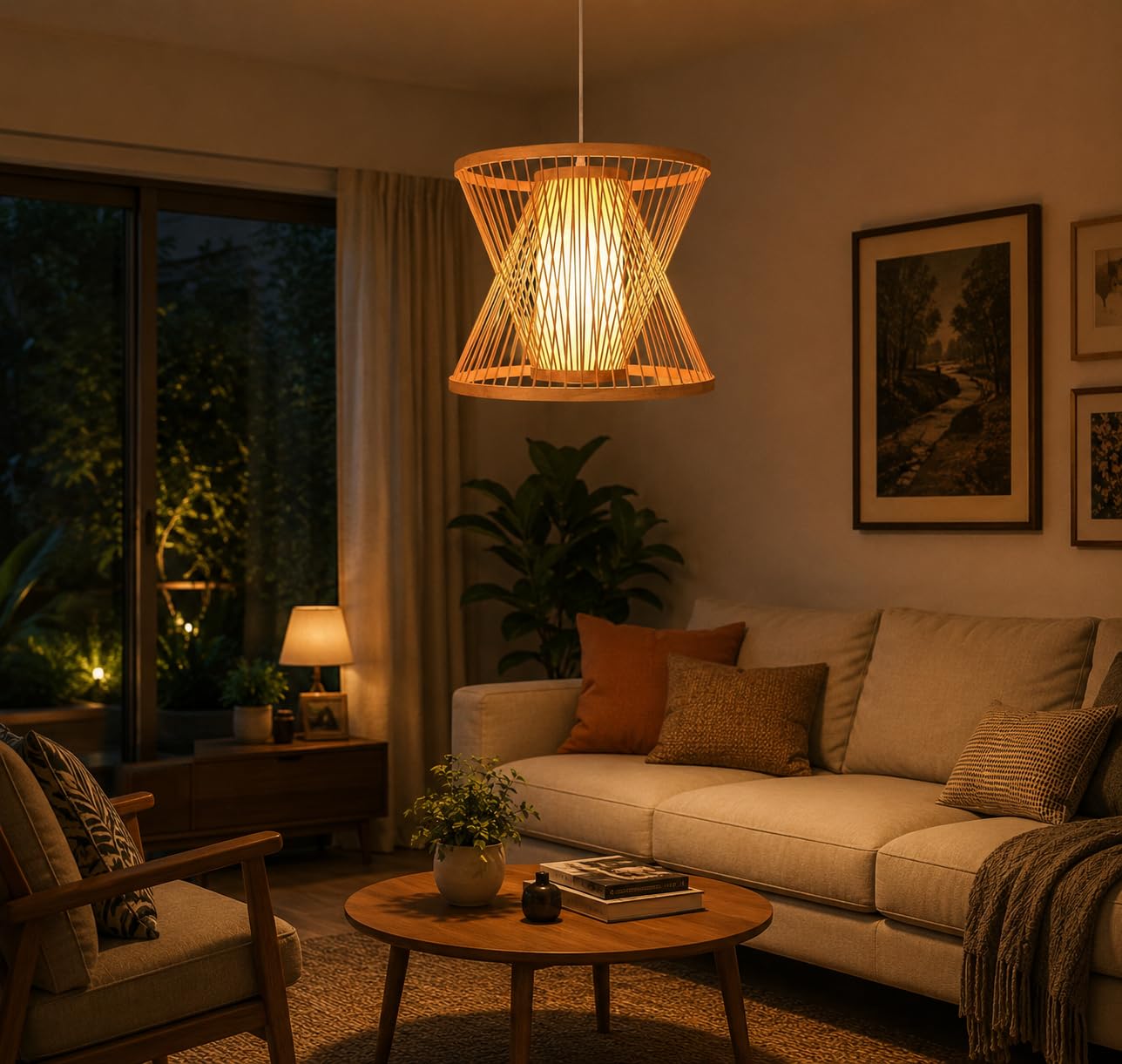 Hanging Light - Bamboo Pendant Light