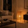 Woven Bamboo Table Light - Natural Rattan Weave
