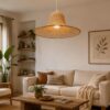 Woven Rattan Pendant Light - Boho