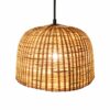 Hanging Natural Rattan Pendant Light - Dome Shape