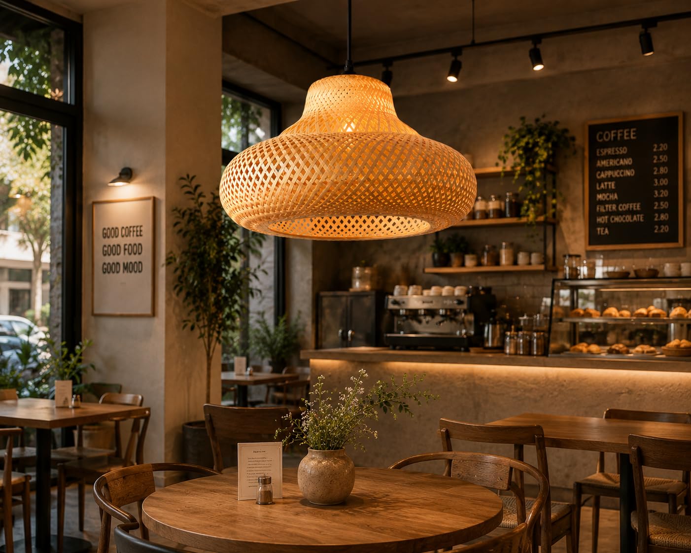 Hanging Natural Light - Woven Bamboo Pendant Light