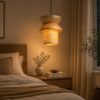 Handwoven Bamboo Pendant Light - Natural