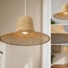 Woven Rattan Pendant Light - Boho
