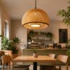 Woven Bamboo Pendant Light - Natural