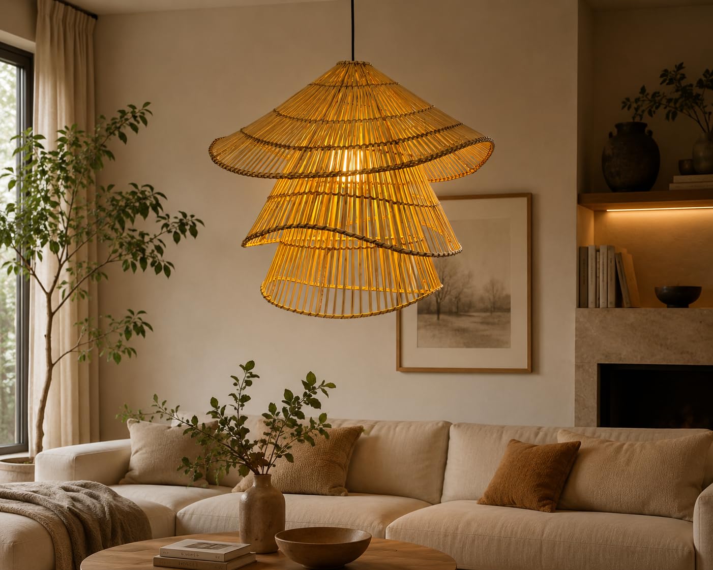 Hanging Light - Rattan Pendant Light
