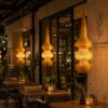 Hanging Natural Bamboo Woven Pendant Light - Large - Hanging Natural