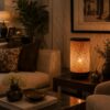 Woven Bamboo Table Light - Cylindrical