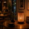 Woven Bamboo Table Light - Cylindrical