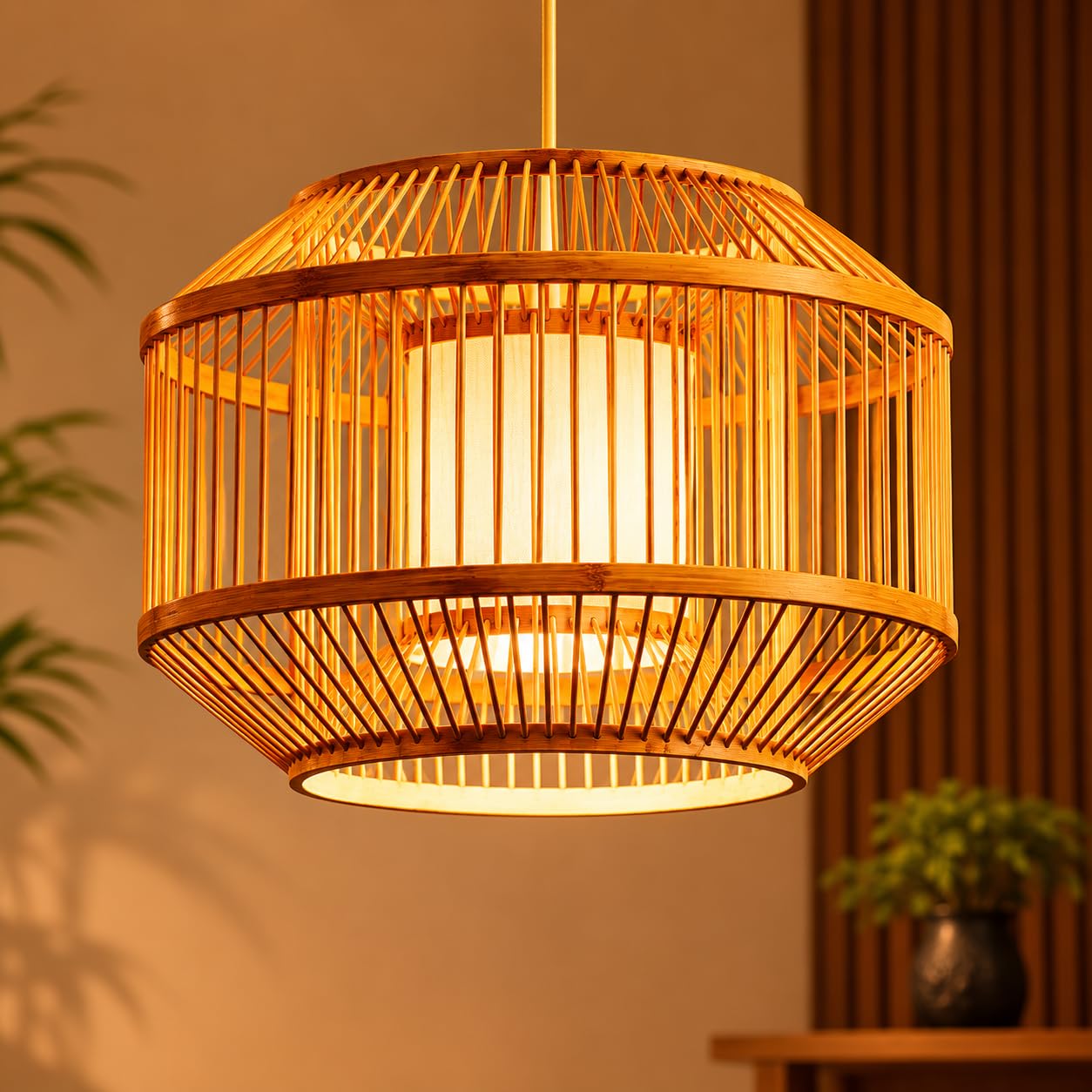 Rattan Pendant Light - Bamboo Woven Ceiling Light