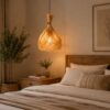 Handwoven Bamboo Pendant Light - Natural