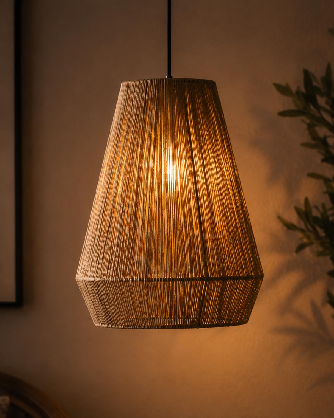 Hanging Natural Rope Light - Boho