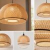 Woven Bamboo Pendant Light - Natural