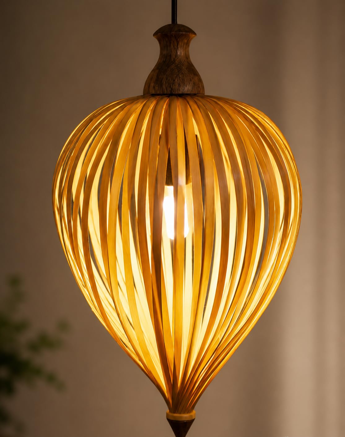 Hanging Light - Wooden Pendant Light