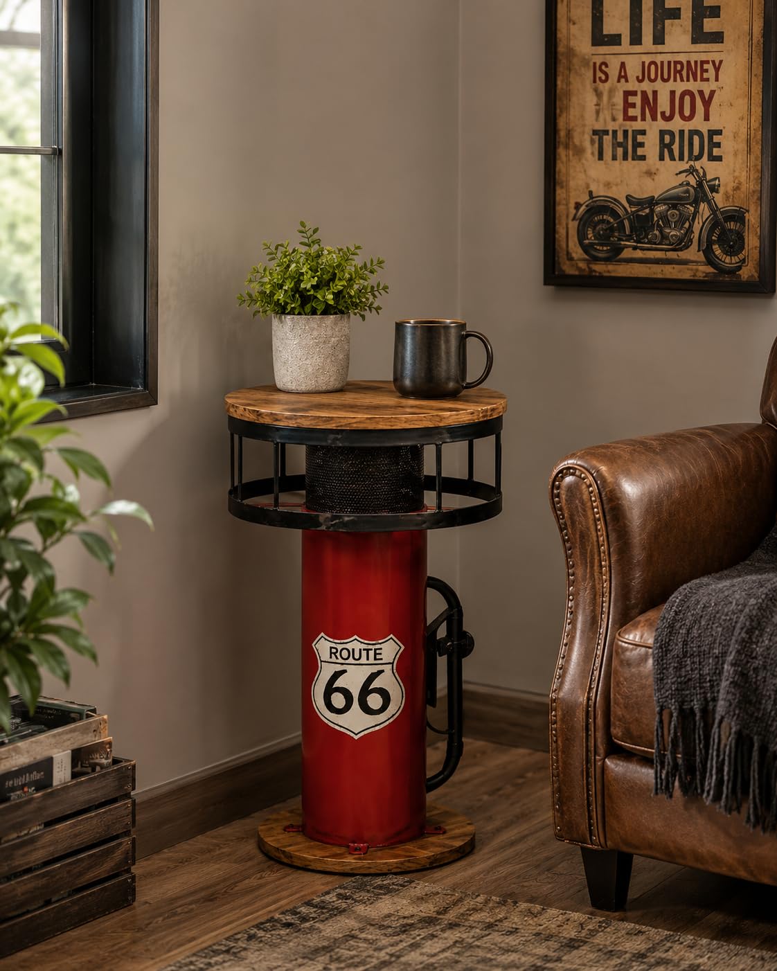 Route 66 Vintage Side Table